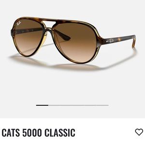 Ray-Ban Cats 5000 Classic Aviator Sunglass in Polished Light Havana light brown